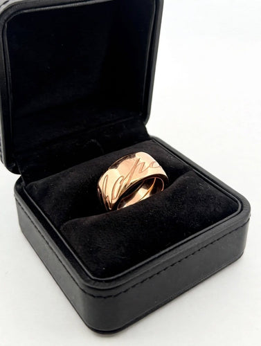 54 Chopard - Bague large en or rose 58 Facettes 3366/A