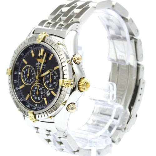 Breitling Windrider - Montre chronographe automatique en acier et or jaune 58 Facettes km3m002p1f