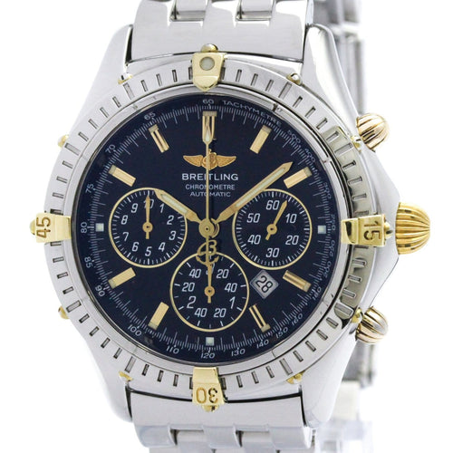 Breitling Windrider - Montre chronographe automatique en acier et or jaune 58 Facettes km3m002p1f