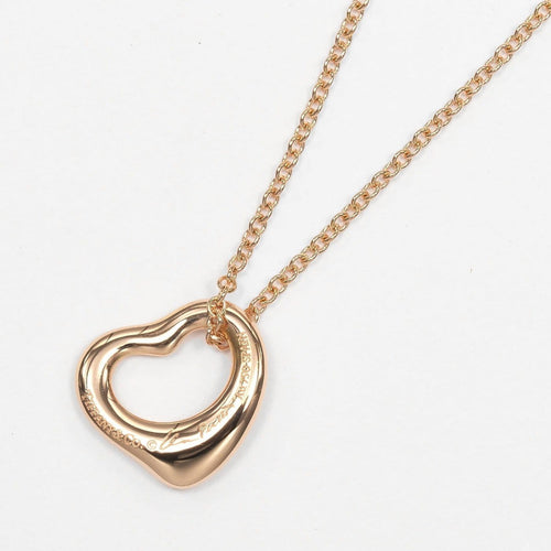 Tiffany & Co. Elsa Peretti - Pendentif Open Heart en or rose et diamants 58 Facettes al4v8l38yq