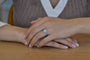 Bague 56 Bague entourage vintage en platine avec diamants 58 Facettes 22726 / 22717