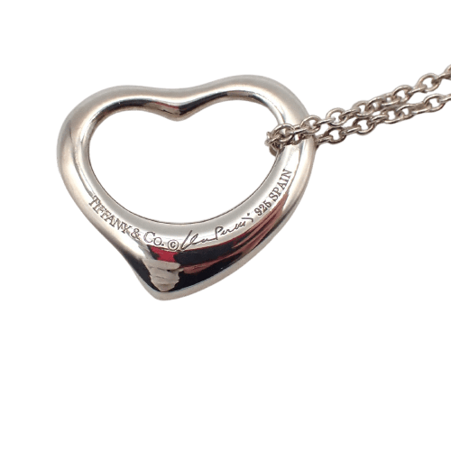 Tiffany & Co. Elsa Peretti - Pendentif Open Heart en argent 58 Facettes woody1zpju