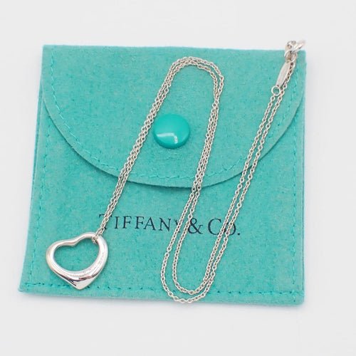 Tiffany & Co. Elsa Peretti - Pendentif Open Heart en argent 58 Facettes woody1zpju