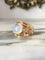 55.5 Bague végétale en or jaune 18K et pierre de lune 58 Facettes 282
