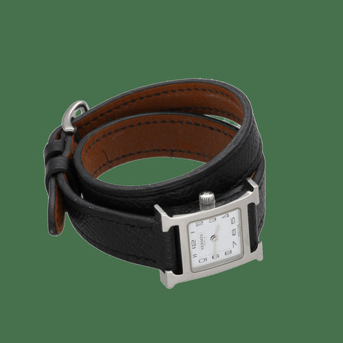 Hermès Heure H Mini - Montre en acier 58 Facettes FB11904