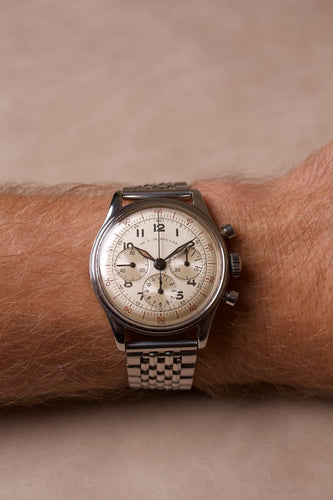 Montre AR & JE Meylan - Montre chronographe en acier 58 Facettes MONTRE-020
