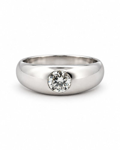 54 Cartier - Bague jonc anglais en platine et diamant naturel 58 Facettes 90788-ac12640