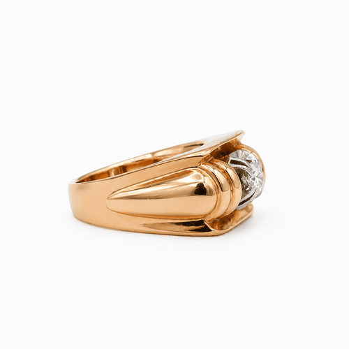 51 Tank - Bague en or rose, platine et diamant 58 Facettes 1.0000484/3