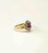 Bague 51.5 Bague marguerite en or 18K, rubis et diamants 58 Facettes bag.rub.2187