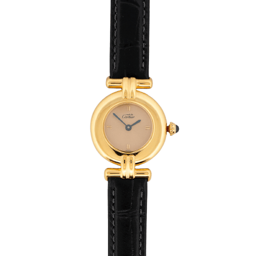 Montre Cartier Must Colisée - Montre en vermeil cadran champagne 58 Facettes 592