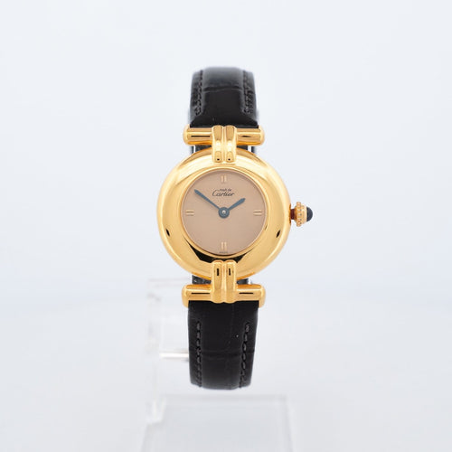 Montre Cartier Must Colisée - Montre en vermeil cadran champagne 58 Facettes 592