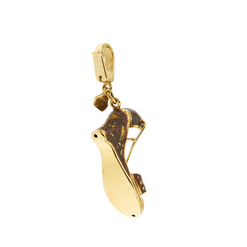 Pendentif Rosato Bags&Shoes - Pendentif sandale à talon compensé en or jaune émaillé 58 Facettes 28759
