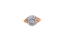Bague rosace diamants Or Rose