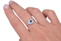 Bague Art Deco Saphir Or blanc