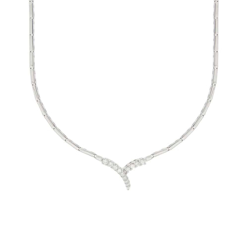 Collier Salvini - Collier à segments en or blanc 18 ct et diamants 58 Facettes 32630