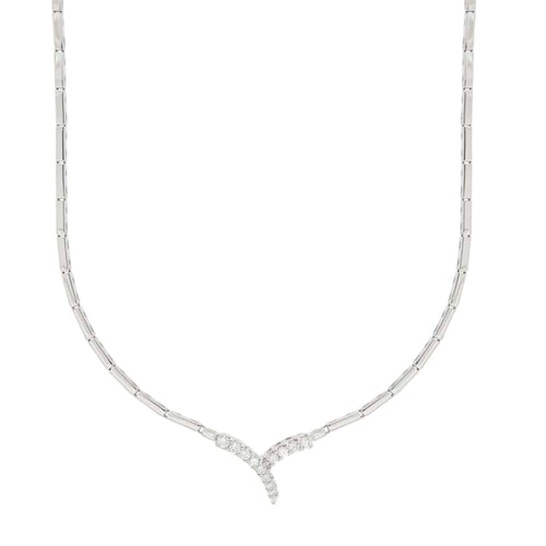 Collier Salvini - Collier à segments en or blanc 18 ct et diamants 58 Facettes 32630