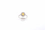 Bague 51 Bague saphir jaune et diamants en or blanc 18 carats 58 Facettes 25563