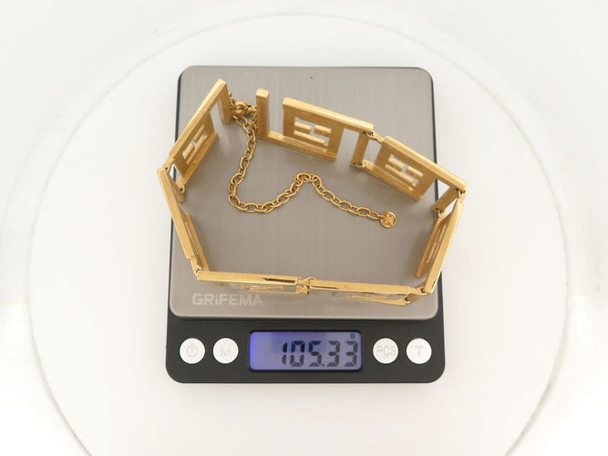 Fendi x Versace - Collier choker The Swap en métal doré 58 Facettes 276688