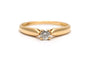 Bague 49 Bague contemporaine en or jaune 18 carats et diamant 0,15 ct 58 Facettes B934