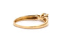 Bague 49 Bague contemporaine en or jaune 18 carats et diamant 0,15 ct 58 Facettes B934