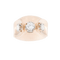 52.5 Bague Art déco en or rose et blanc avec diamants 58 Facettes A1847