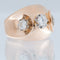 52.5 Bague Art déco en or rose et blanc avec diamants 58 Facettes A1847