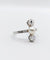 49 Bague antique en platine, perle et diamants taille rose 58 Facettes A07745