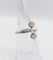 49 Bague antique en platine, perle et diamants taille rose 58 Facettes A07745