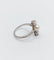 49 Bague antique en platine, perle et diamants taille rose 58 Facettes A07745
