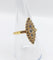 Bague 56 Bague marquise vintage en or 18K et diamants 58 Facettes A07747