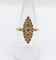 Bague 56 Bague marquise vintage en or 18K et diamants 58 Facettes A07747