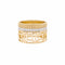 Bague 54 Boucheron Quatre Radiant - Bague ajourée en or jaune, or blanc et diamants 58 Facettes 35991