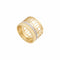 Bague 54 Boucheron Quatre Radiant - Bague ajourée en or jaune, or blanc et diamants 58 Facettes 35991