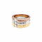 Bague 48 Cartier Ellipse - Bague bandeau en trois ors et diamants 58 Facettes 35972