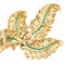 Broche Chaumet Panache - Broche en or jaune, diamants et émeraudes 58 Facettes 35752
