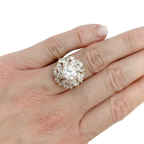 Bague 54 Cartier - Bague Marguerite en or jaune et diamants 58 Facettes 35945