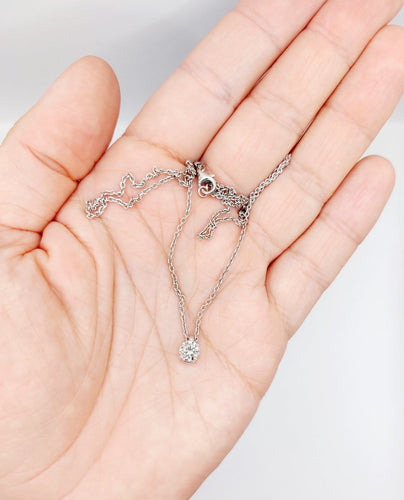 Collier vintage en or blanc 18k et diamant 58 Facettes A07752