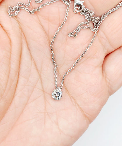 Collier vintage en or blanc 18k et diamant 58 Facettes A07752