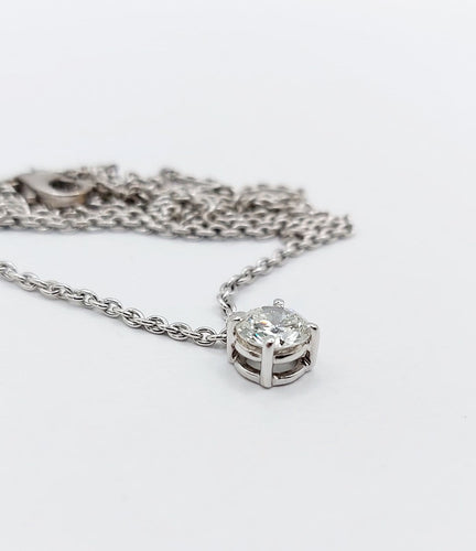 Collier vintage en or blanc 18k et diamant 58 Facettes A07752