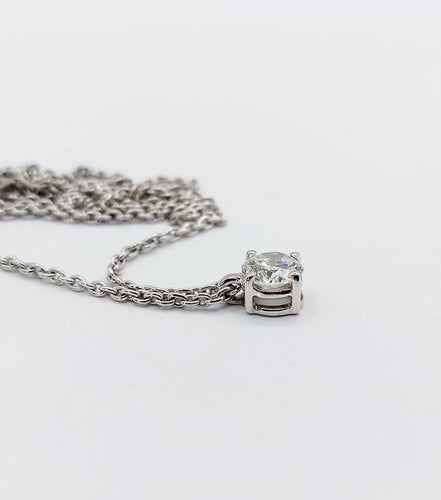 Collier vintage en or blanc 18k et diamant 58 Facettes A07752