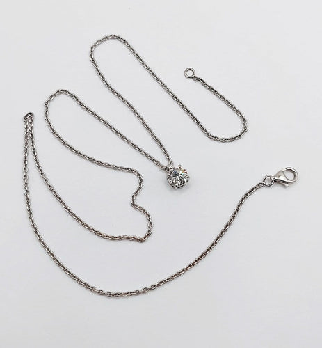Collier vintage en or blanc 18k et diamant 58 Facettes A07752