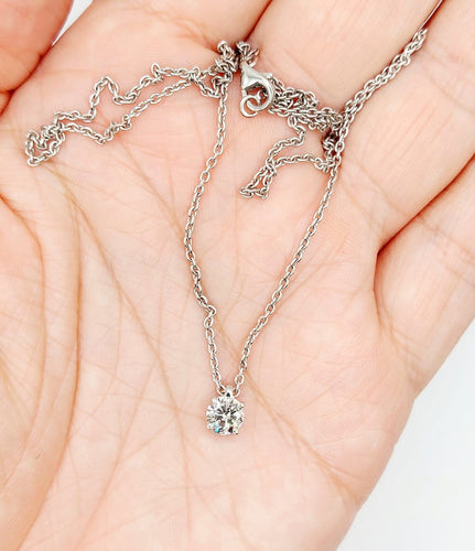 Collier vintage en or blanc 18k et diamant 58 Facettes A07752