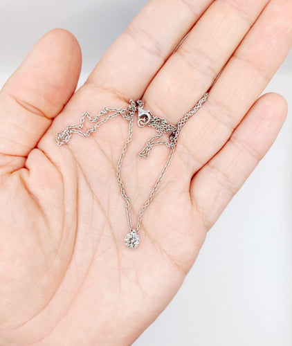 Collier vintage en or blanc 18k et diamant 58 Facettes A07752