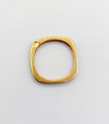 44.5 Art déco - Bague jonc en or 18K et émail vert 58 Facettes A07754