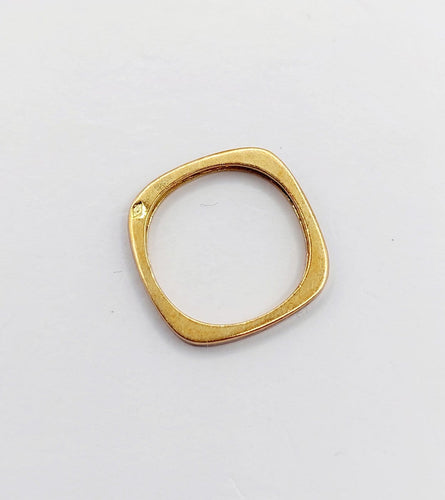 45.5 Art déco - Bague jonc en or 18K et émail rouge 58 Facettes A07755