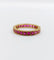44.5 Alliance américaine Art déco en or 18k et rubis 58 Facettes A07756