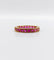 44.5 Alliance américaine Art déco en or 18k et rubis 58 Facettes A07756