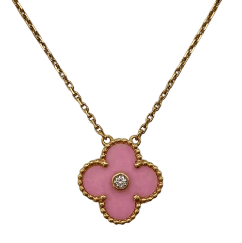 Van Cleef & Arpels - Collier Alhambra en or rose et diamant