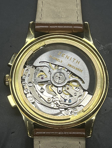 Zenith El Primero - Montre chronomètre en or jaune 18K 58 Facettes ZH-100