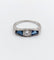 45 Art déco - Bague en platine, diamant taille ancienne et saphirs 58 Facettes A07759